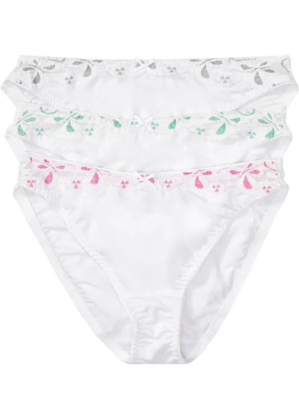 Slip mit Spitze (3er Pack), bonprix