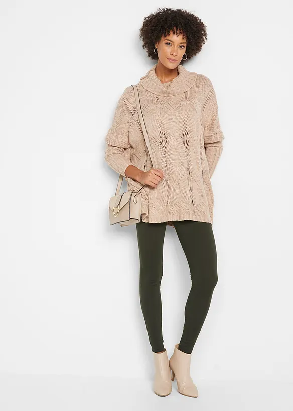 Leggings mit Komfortbund und dekorativen Reißverschlüssen, bonprix