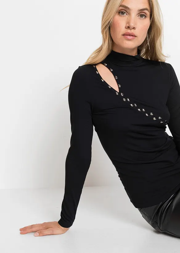 Cut-Out Langarmshirt, BODYFLIRT boutique