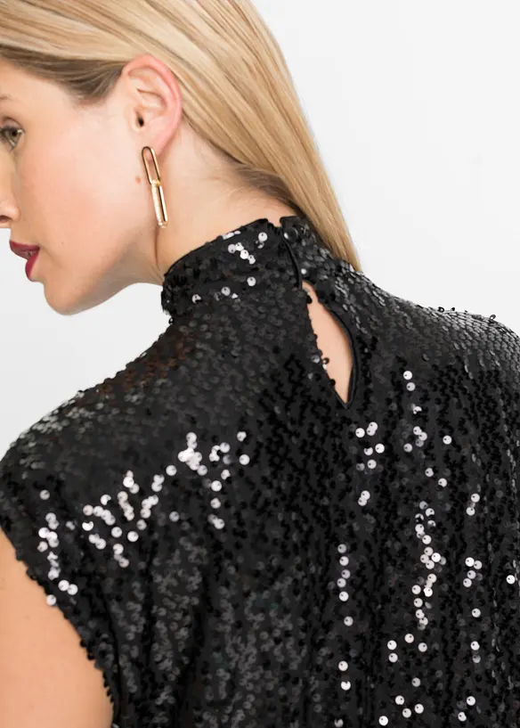 Top à paillettes, bonprix