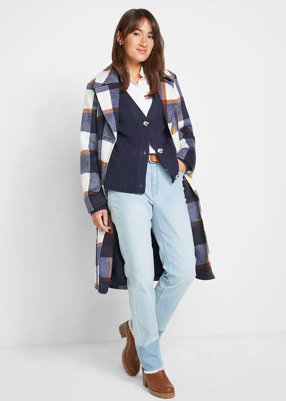 Gilet en maille côtelée, bonprix