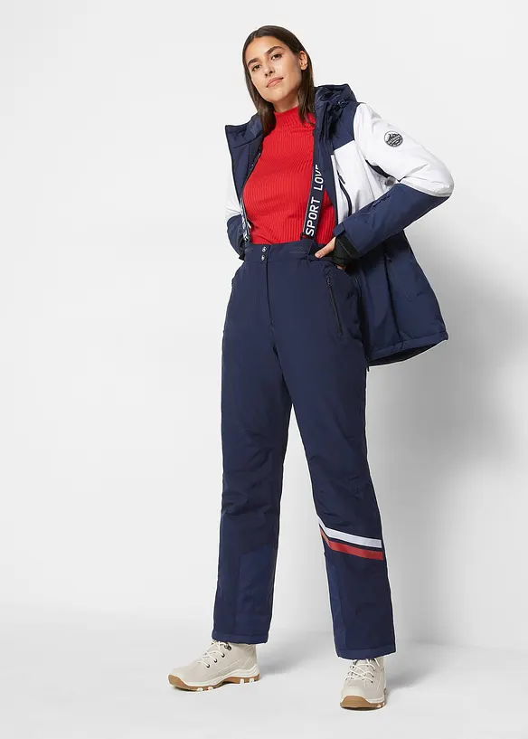 Ski Funktions-Thermohose mit abnehmbaren Trägern, wasserdicht, bonprix