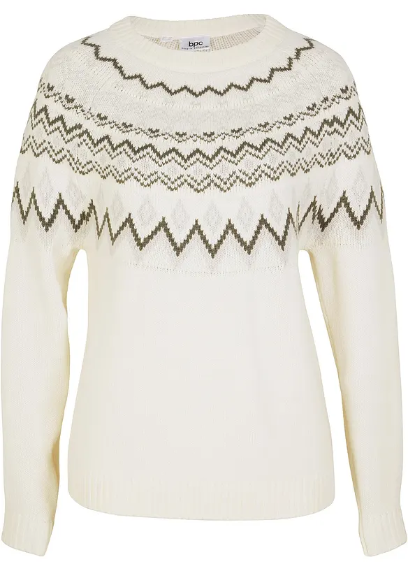 Pull norvégien à col montant, bonprix