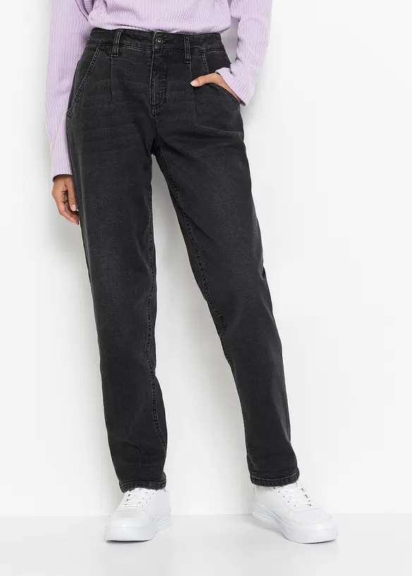 Jean Barrel, taille mi-haute, extensible, bonprix