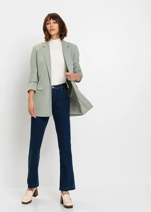 Blazer long en jersey avec poches, bonprix
