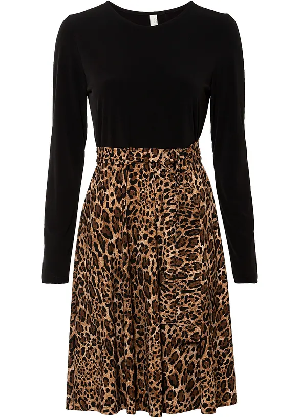 Robe courte avec ceinture, bonprix