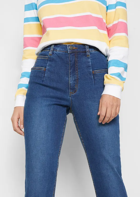 Jean Mom taille haute, extensible, bonprix