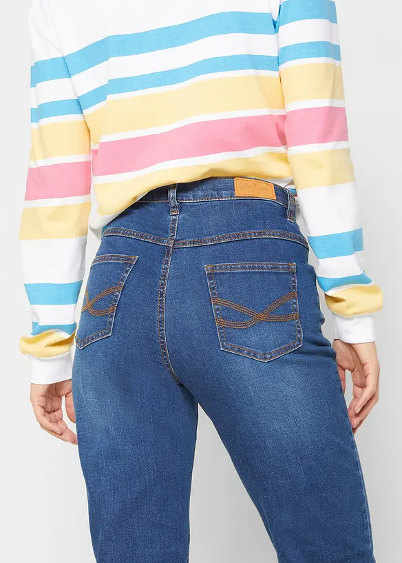 Jean Mom taille haute, extensible, bonprix