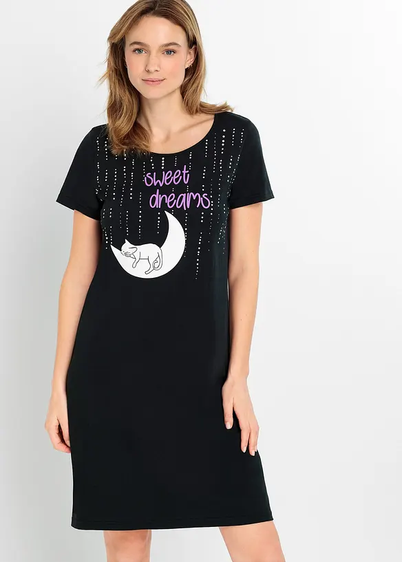 Chemise de nuit courte 100% coton, bonprix