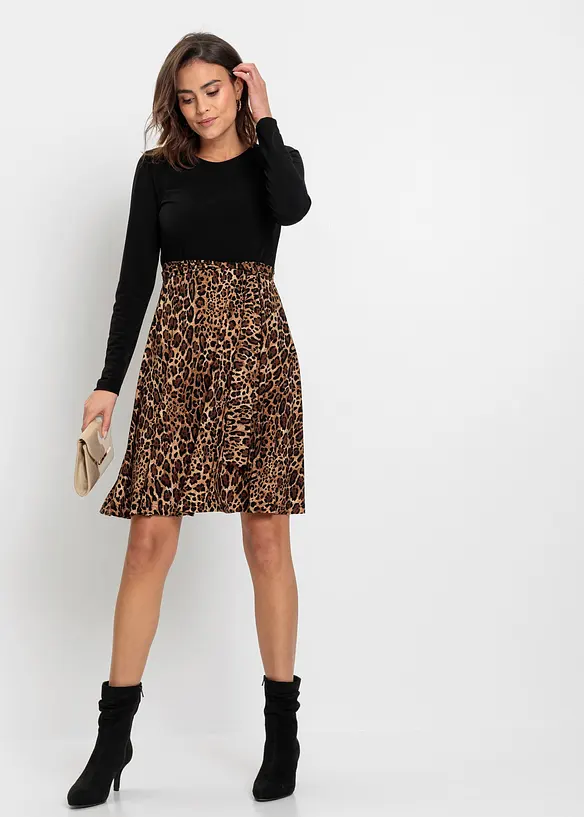 Robe courte avec ceinture, bonprix