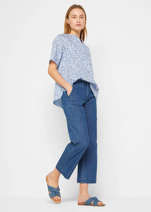 Blouse longue 100% coton, bonprix