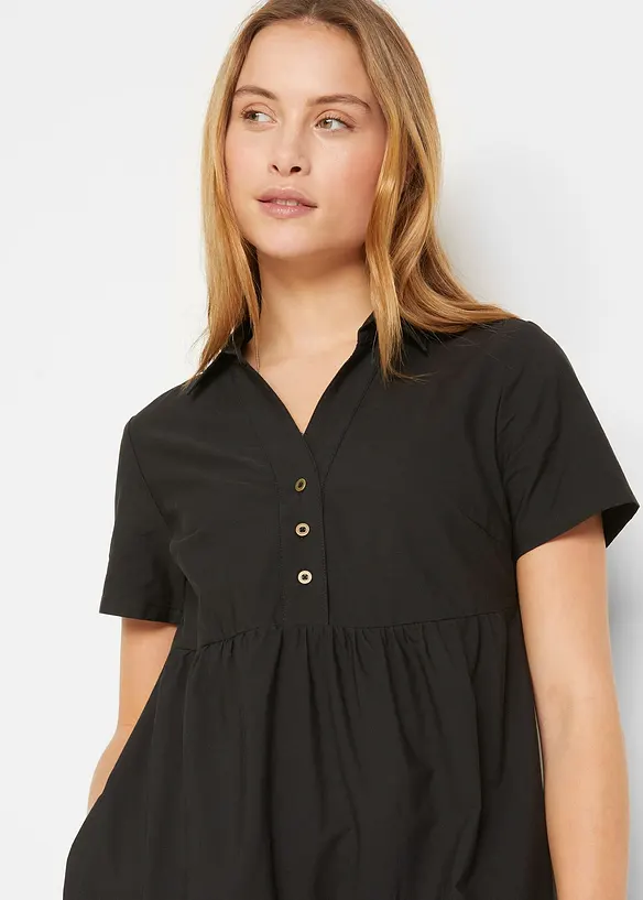 Tunika-Kleid aus reiner Baumwolle mit Lochstickerei, bonprix