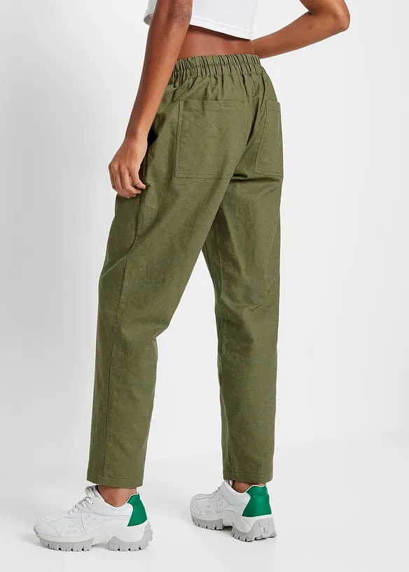 Léger pantalon jogger en lin mélangé, bonprix