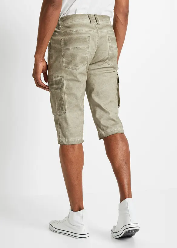 Bermuda cargo long extensible, Regular, bonprix