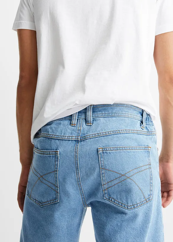 Bermuda classique en jean avec taille élastiquée, bonprix