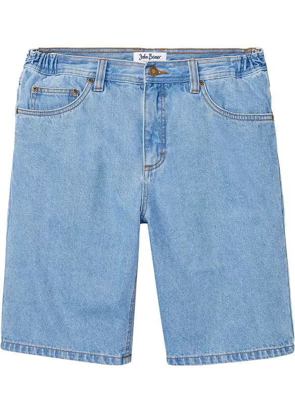 Bermuda classique en jean avec taille élastiquée, bonprix