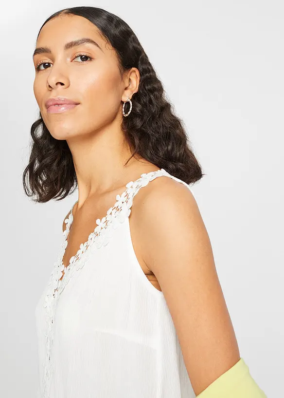 Top fluide effet froissé, bonprix