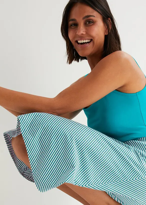 Jupe en jersey à rayures, longueur genou, bonprix