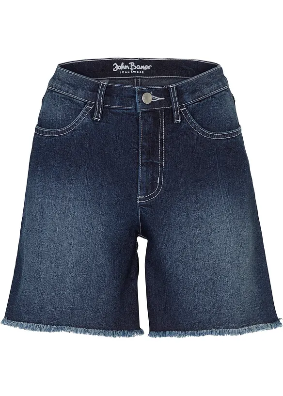 Short en jean, taille mi-haute, extensible, bonprix