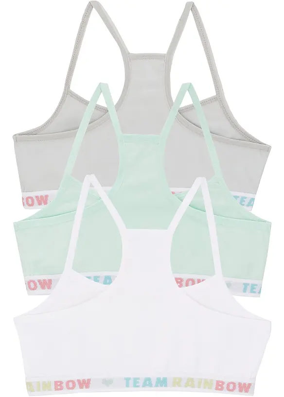 Lot de 3 brassières coton, bonprix