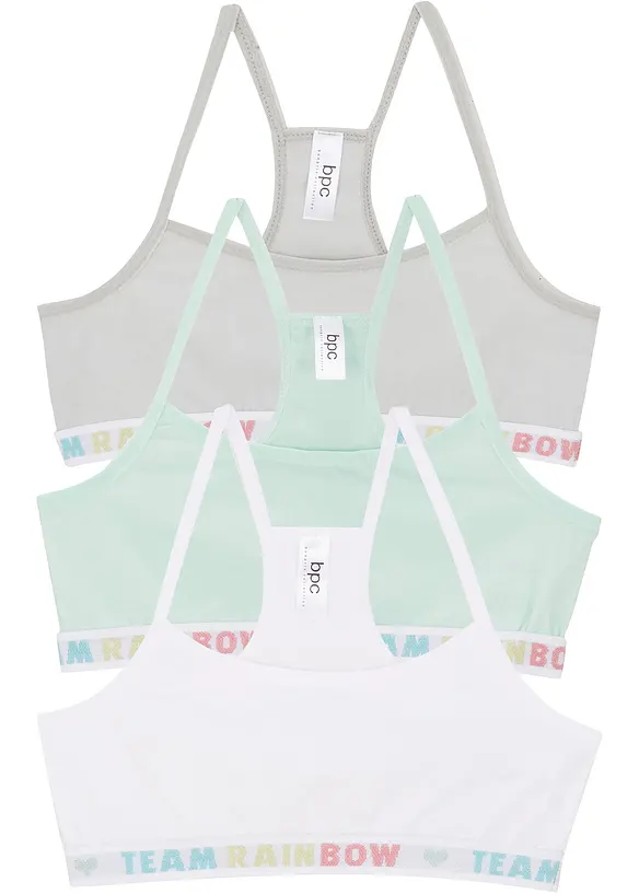 Lot de 3 brassières coton, bonprix