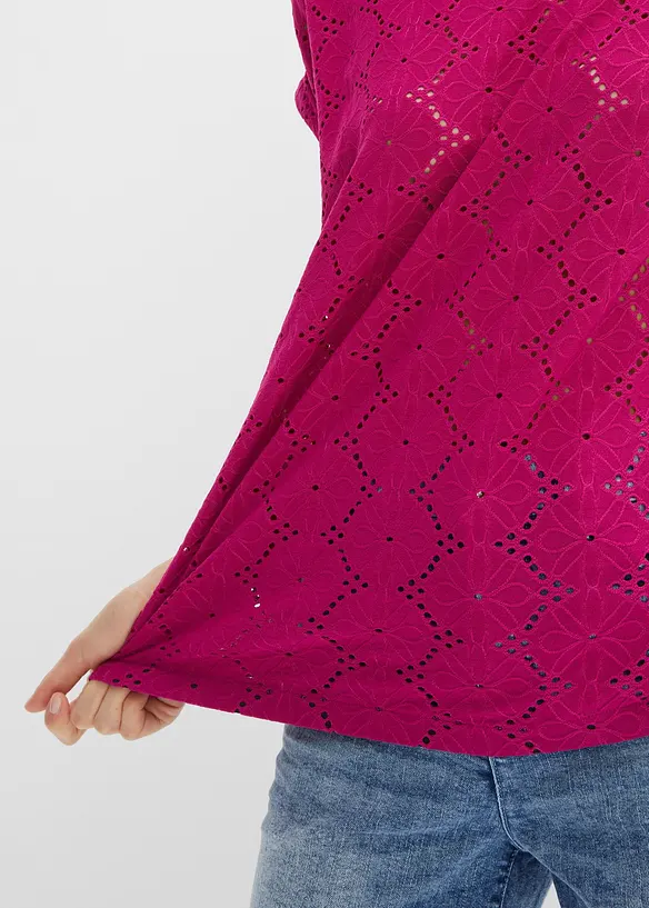 T-shirt en broderie anglaise, bonprix