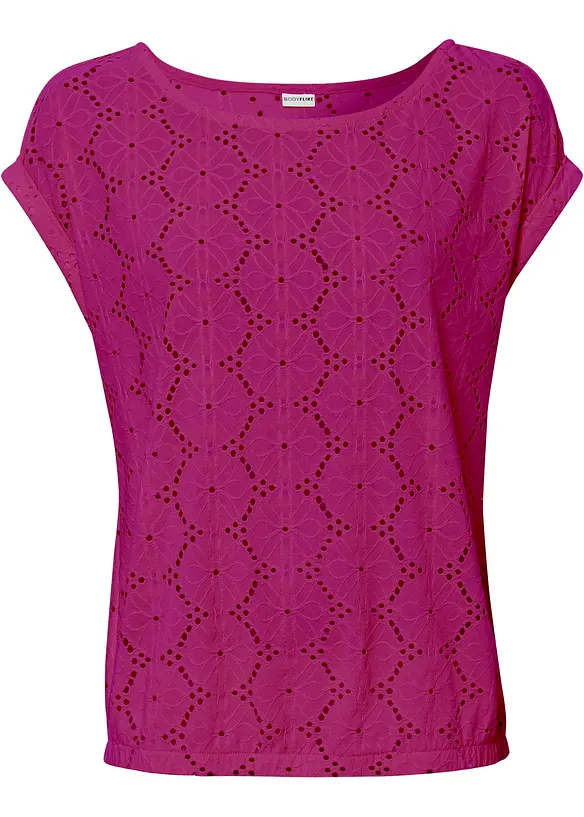 T-shirt en broderie anglaise, bonprix