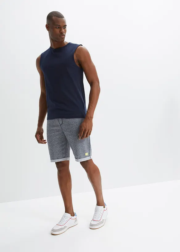 Short en molleton, effet jean, bonprix