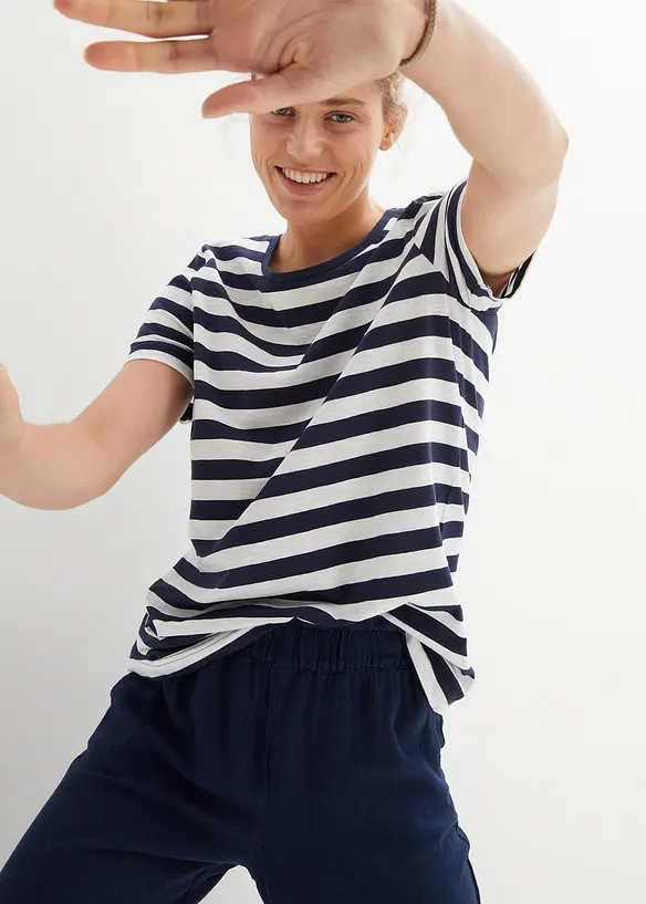 Rundhals-T-Shirt (2er Pack), bonprix