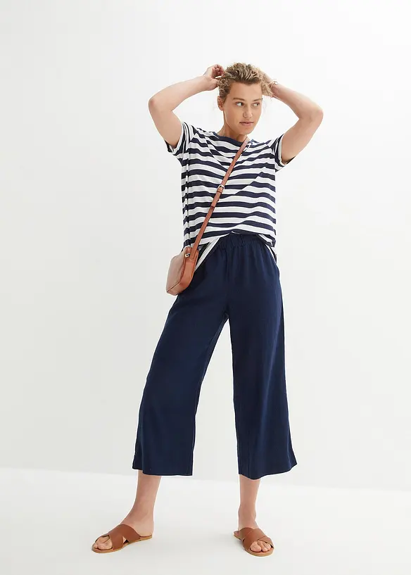 Rundhals-T-Shirt (2er Pack), bonprix