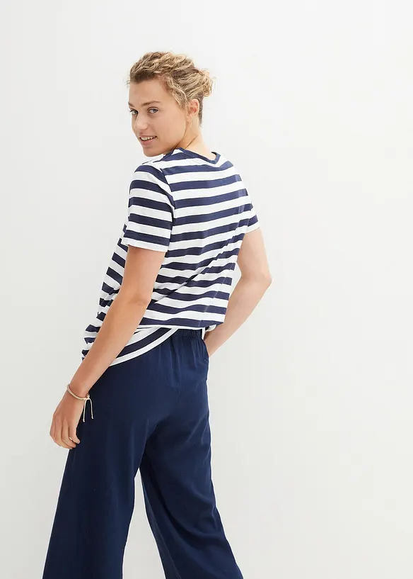 Rundhals-T-Shirt (2er Pack), bonprix