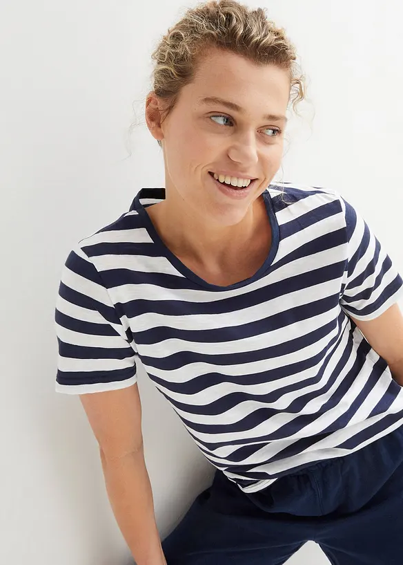 Rundhals-T-Shirt (2er Pack), bonprix