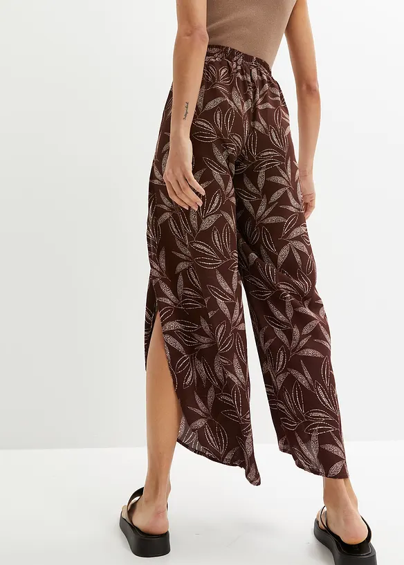Pantalon palazzo fendu sur les côtés, bonprix