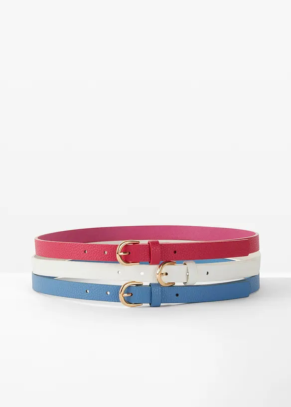 Lot de 3 ceintures, bonprix