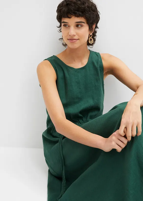 Maxikleid aus leichtem Leinen-Viskose-Mix, bonprix