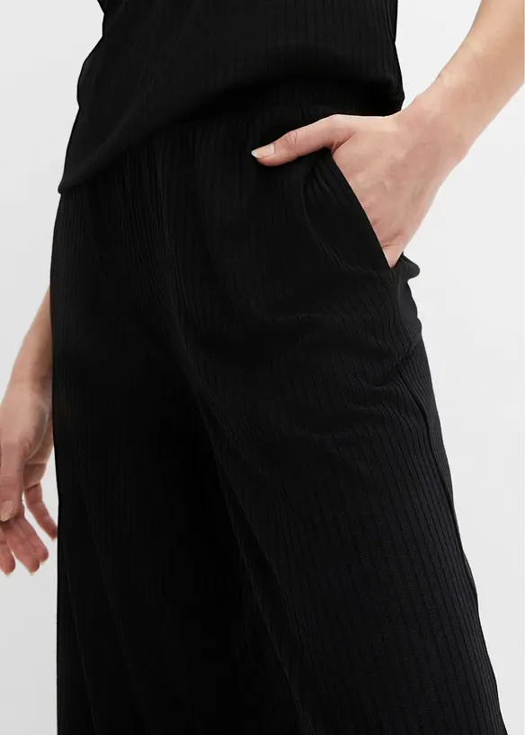 Pantalon en jersey à taille élastiquée, bonprix