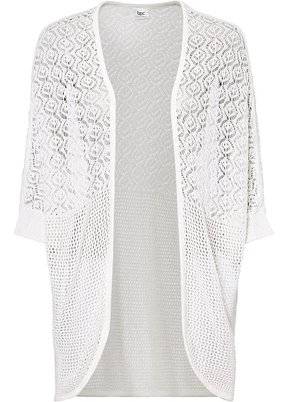 Longstrickjacke mit Lochmuster, bonprix