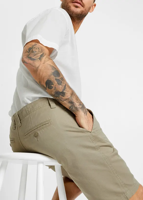 Bermuda chino 100% coton, Regular, bonprix