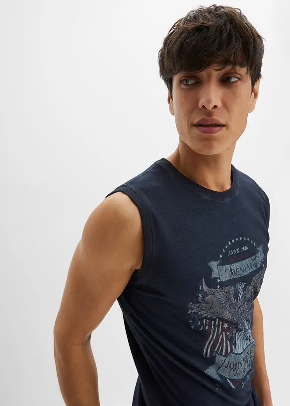 Débardeur marcel 100% coton effet délavé, bonprix