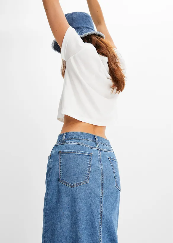 Langer Jeansrock mit Schlitz aus Positive Denim #1 Fabric, bonprix
