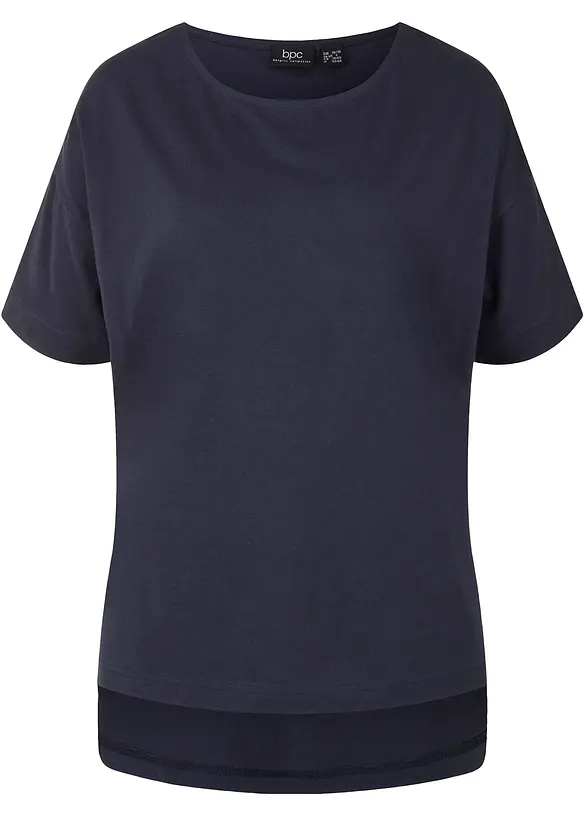 T-shirt oversize en coton avec fentes sur le côté, bonprix