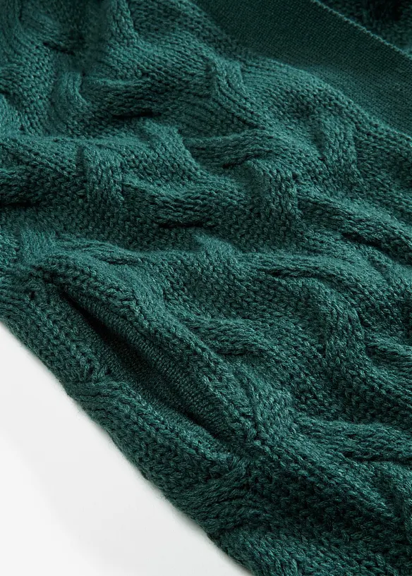 Langer Strickmantel aus Zopfstrick, bonprix