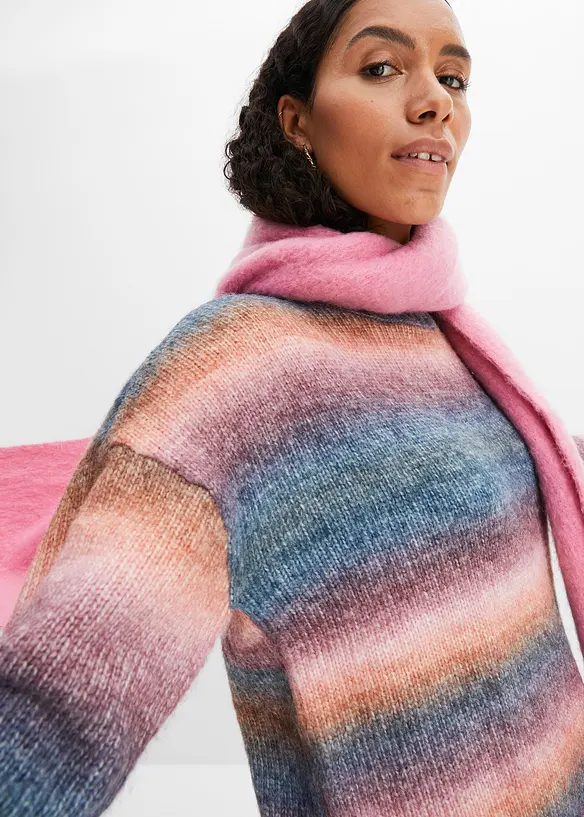 Pullover mit Farbverlauf und Wollanteil, bonprix
