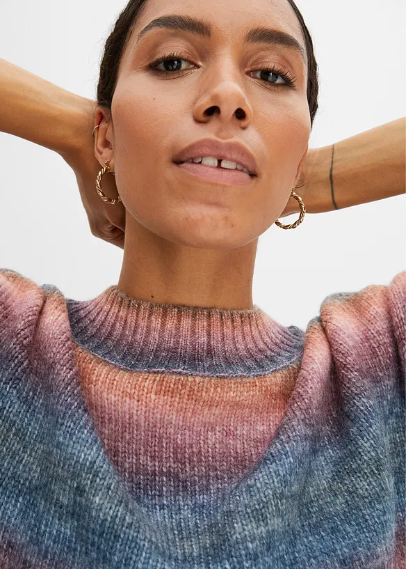 Pullover mit Farbverlauf und Wollanteil, bonprix