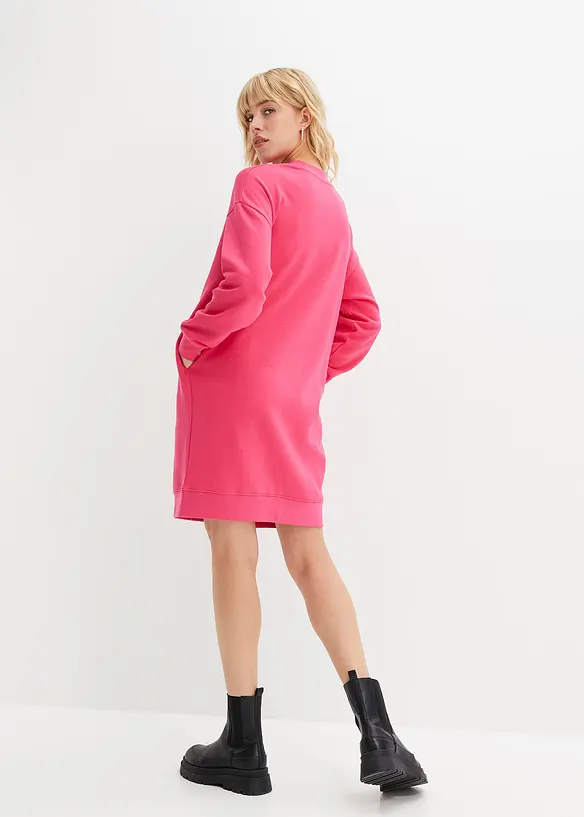 Robe sweat oversize en coton mélangé doux, bonprix