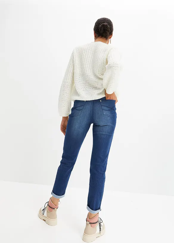Jean thermique boyfriend taille mi-haute avec intérieur doux, bonprix