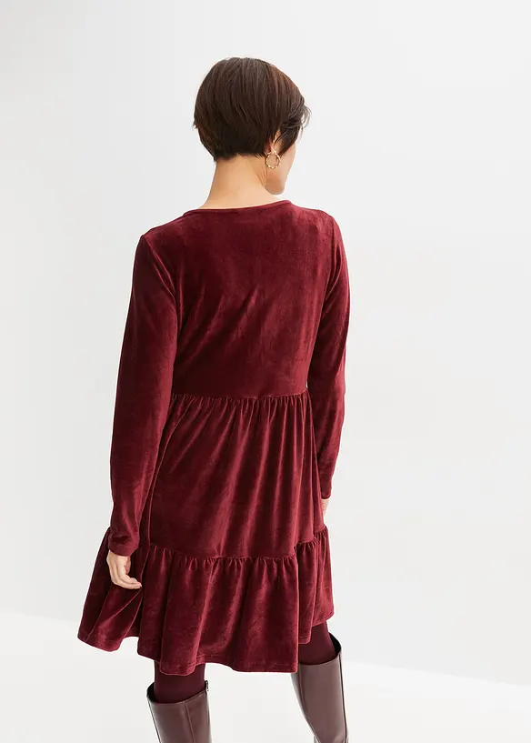Robe courte en velours extensible, bonprix