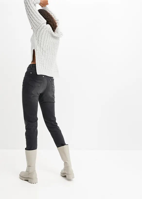 Jean thermique boyfriend taille mi-haute avec intérieur doux, bonprix