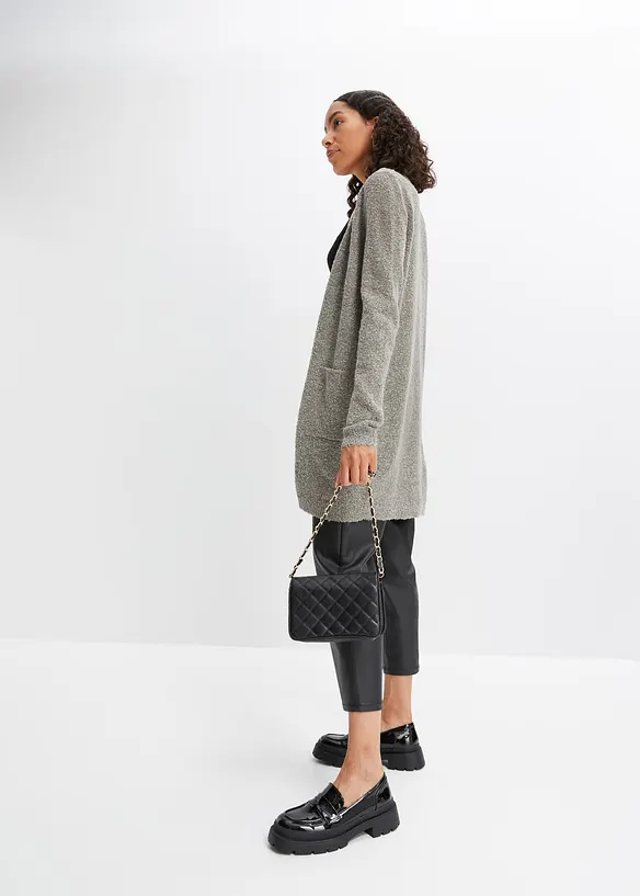 Gilet long en maille bouclée, bonprix