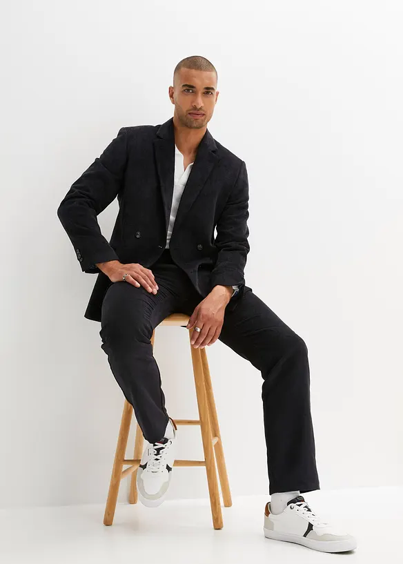 Pantalon chino en velours côtelé Regular Fit, Straight, bpc selection